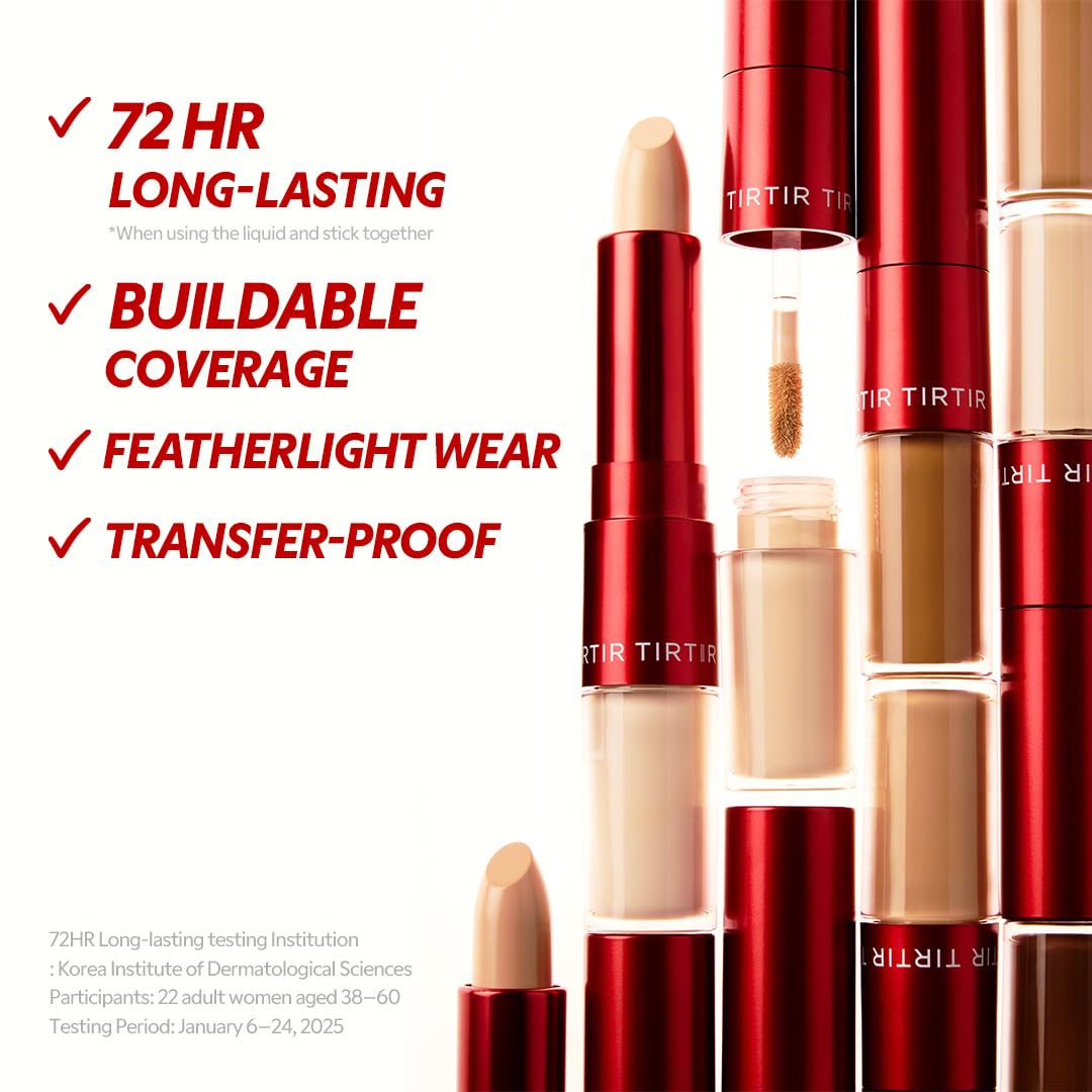 TIRTIR applying concealer under eye to blur dark circles and smooth fine lines