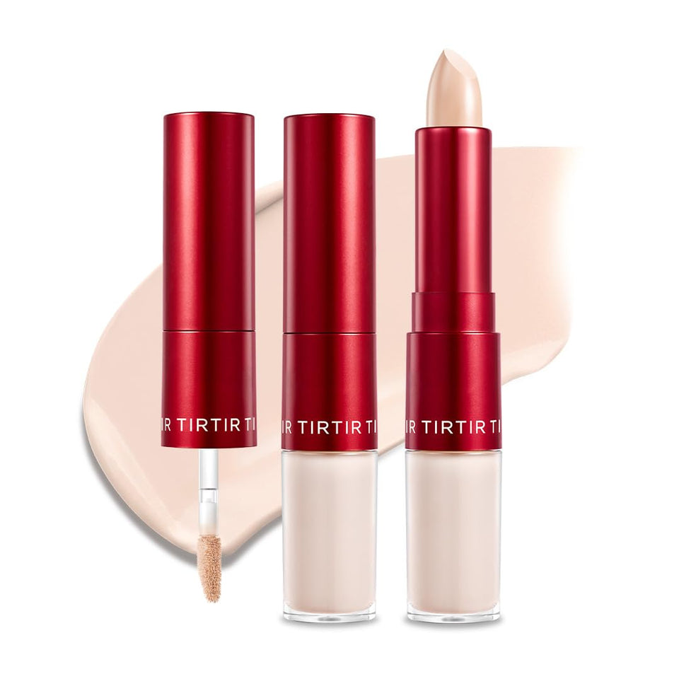 TIRTIR front packaging showing dual applicator and compact design benefit