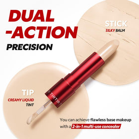 TIRTIR texture swipe revealing hydrating, blendable finish for natural look