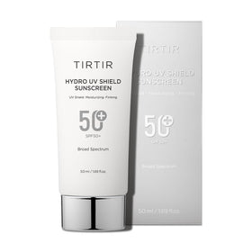 TIRTIR creamy sunscreen texture close-up, hydrating feel visible
