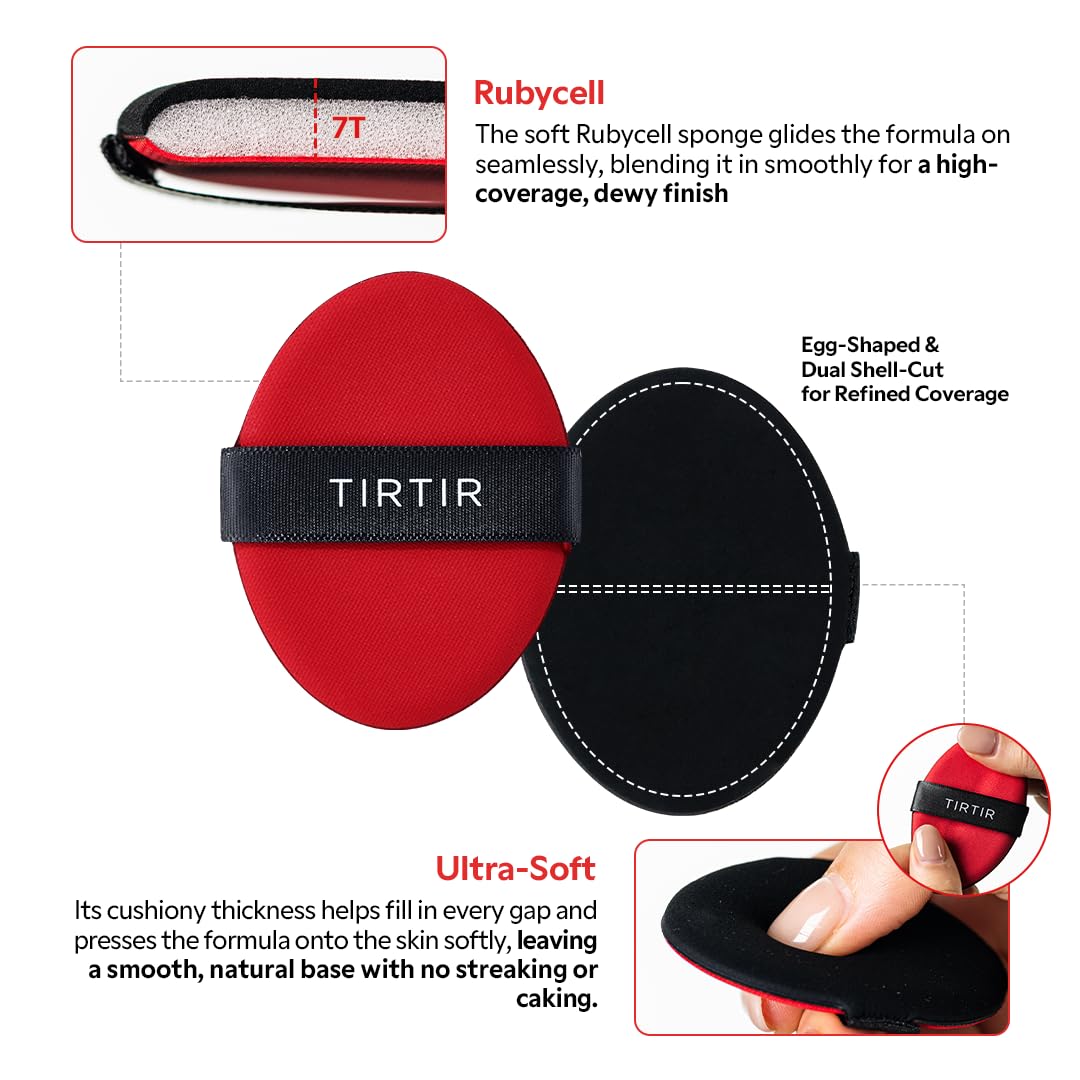 TIRTIR in-use applying cushion foundation for even, natural coverage