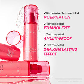 TIRTIR label and ingredients panel highlighting ethanol-free safety