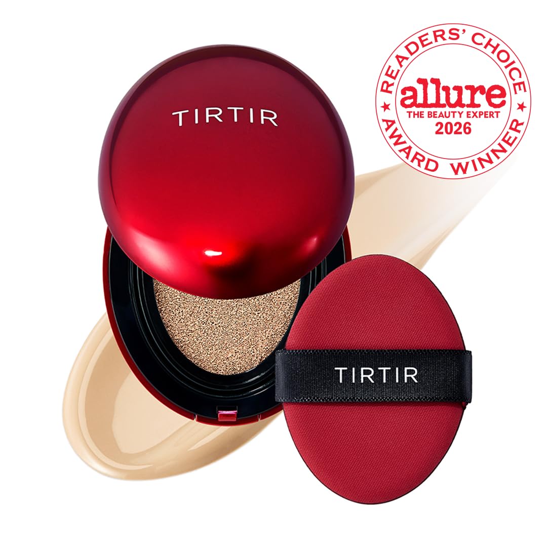 TIRTIR open compact with puff showing easy application and portable convenience