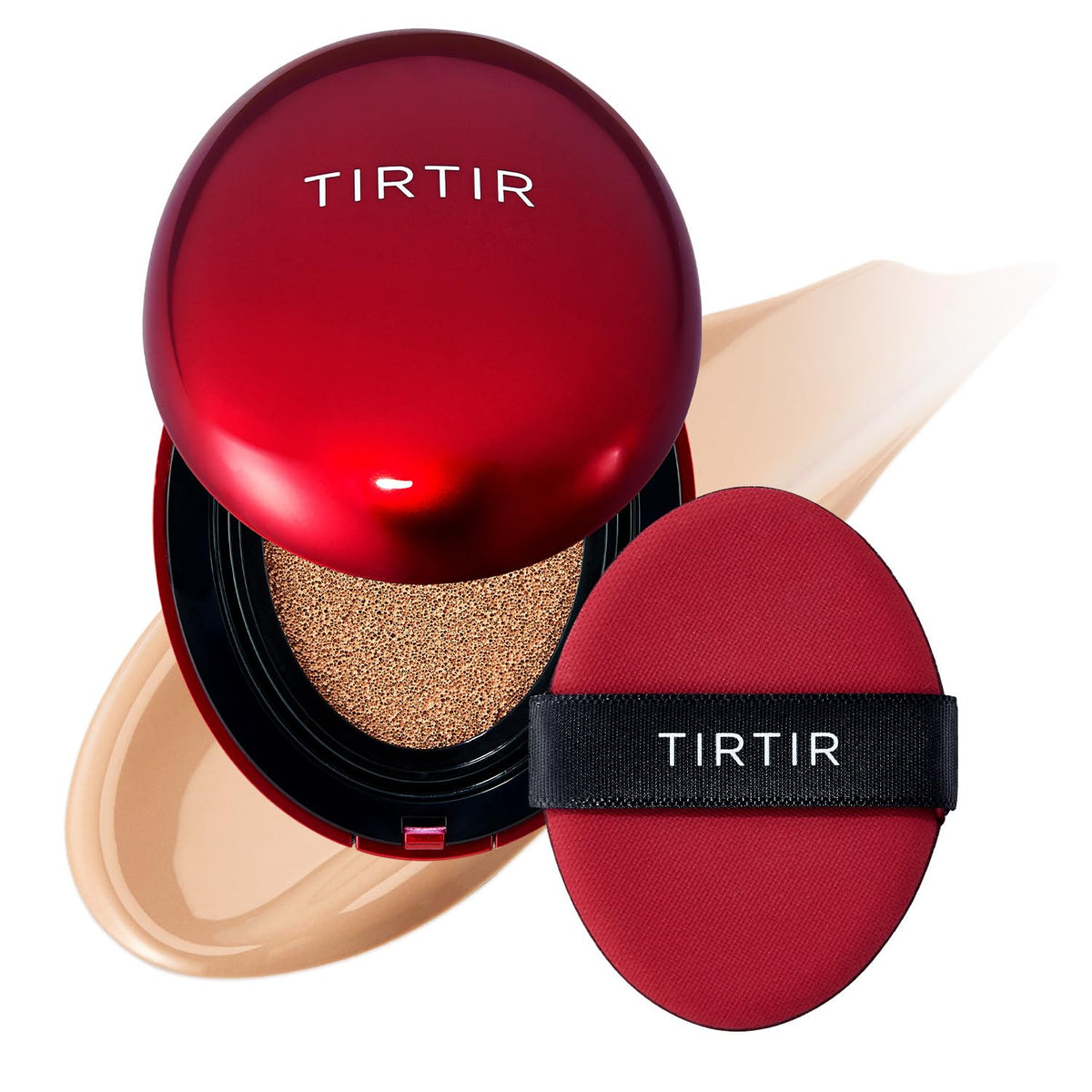 TIRTIR compact front view showing sleek packaging and portability