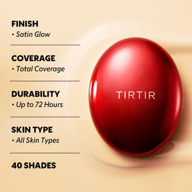 TIRTIR applying cushion with puff for quick touch-up convenience benefit