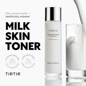 TIRTIR milky texture close-up illustrating lightweight hydration and smooth finish