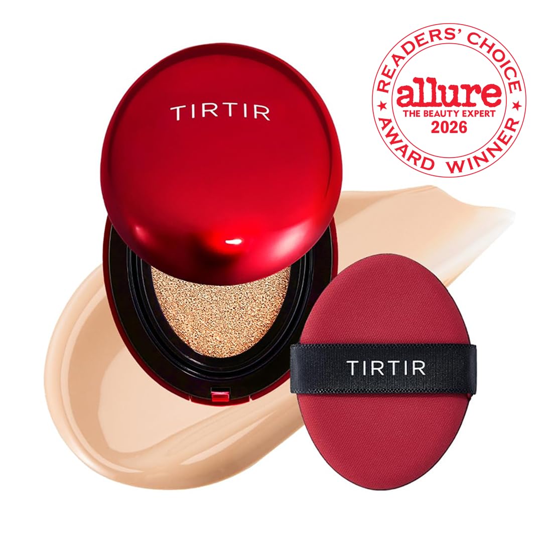 TIRTIR open cushion with puff displayed, easy precise application benefit
