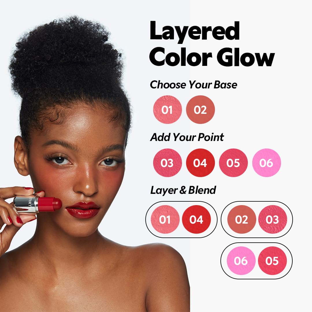 TIRTIR model wearing product showing warm peach tone and natural radiance