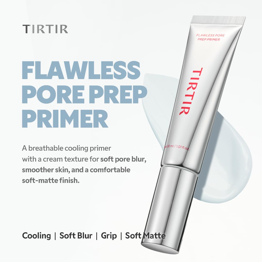 TIRTIR primer pea-sized amount on hand demonstrates easy spreadability and savings
