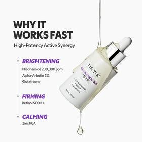 TIRTIR ingredient label detail, highlights key actives and concentrations