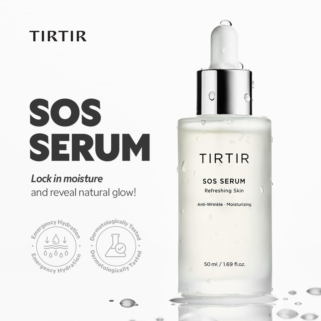 TIRTIR close-up of serum texture showing lightweight absorbent formula benefit