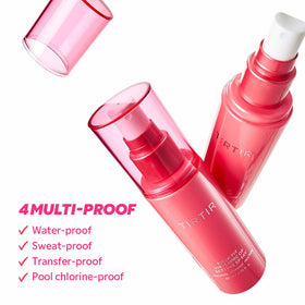 TIRTIR spray in use on face providing long-lasting makeup hold