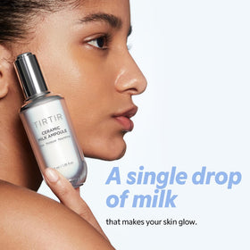 TIRTIR texture close-up highlighting milky serum and fast absorption benefit