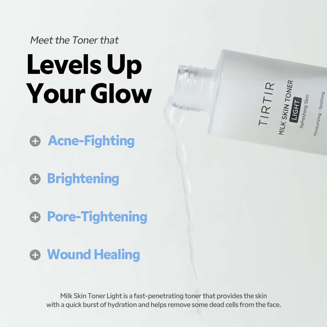 TIRTIR toner applied on hand illustrating lightweight hydration