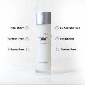 TIRTIR toner paired with serum and moisturizer for routine layering