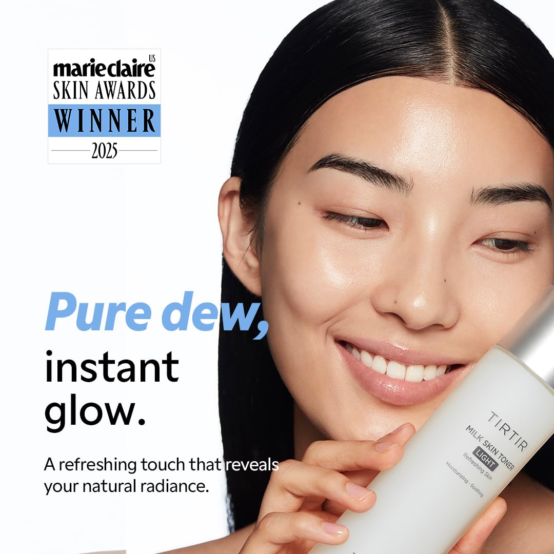 TIRTIR pouring watery toner texture demonstrating fast absorption