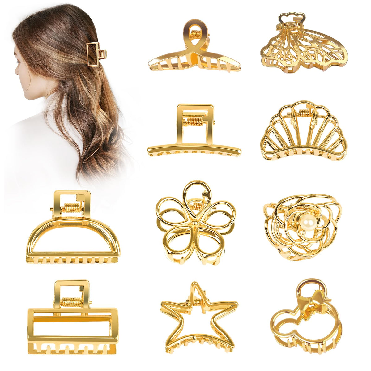 Tisenla front packaging showing ten gold clips and neat arrangement benefit quick selection