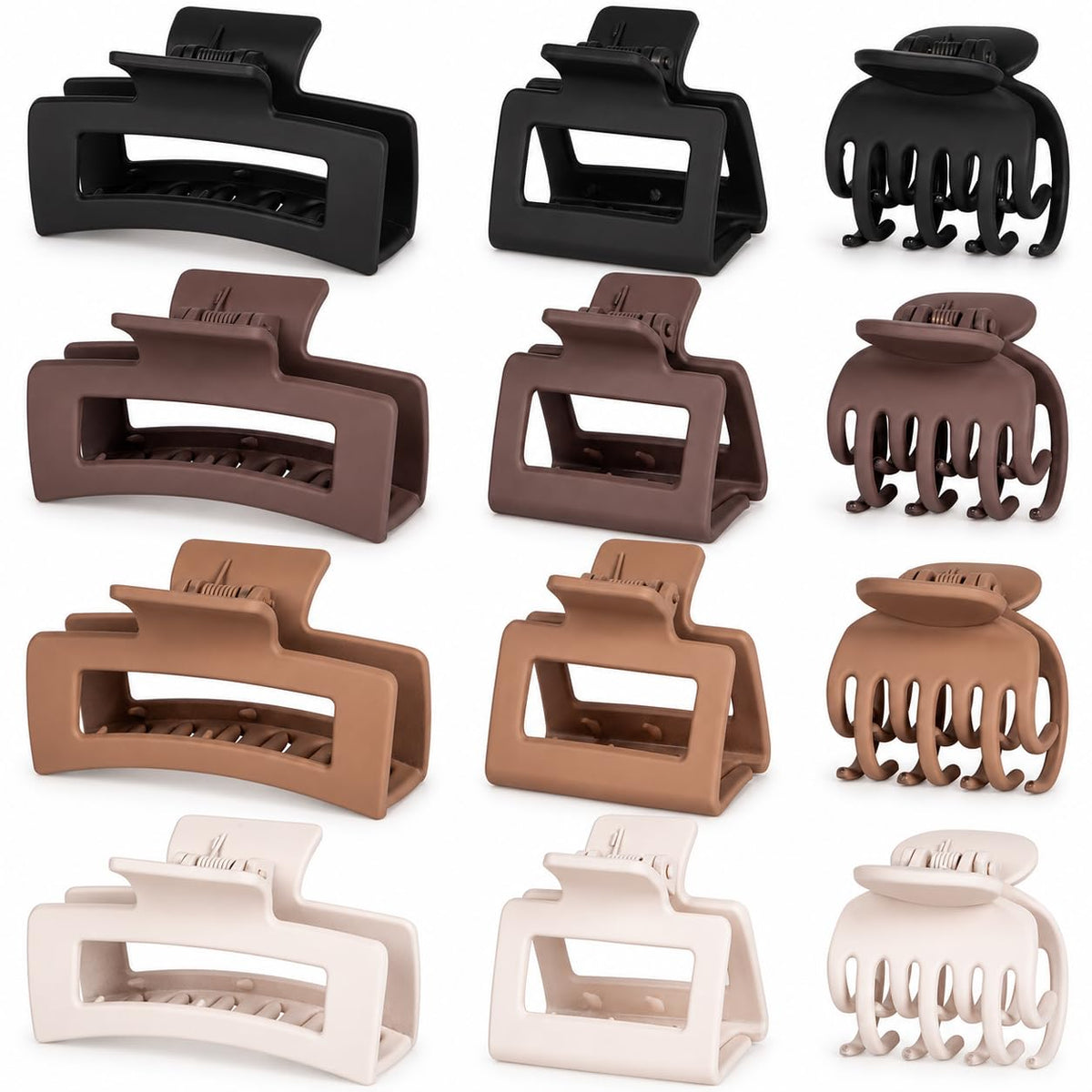 Tisenla front packaging showing full 12-piece matte clip set and neat storage benefit