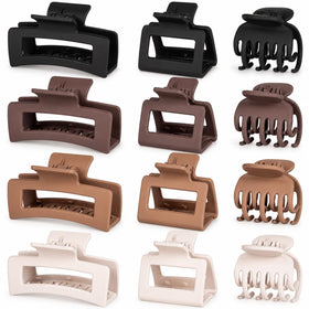 Tisenla front packaging showing full 12-piece matte clip set and neat storage benefit