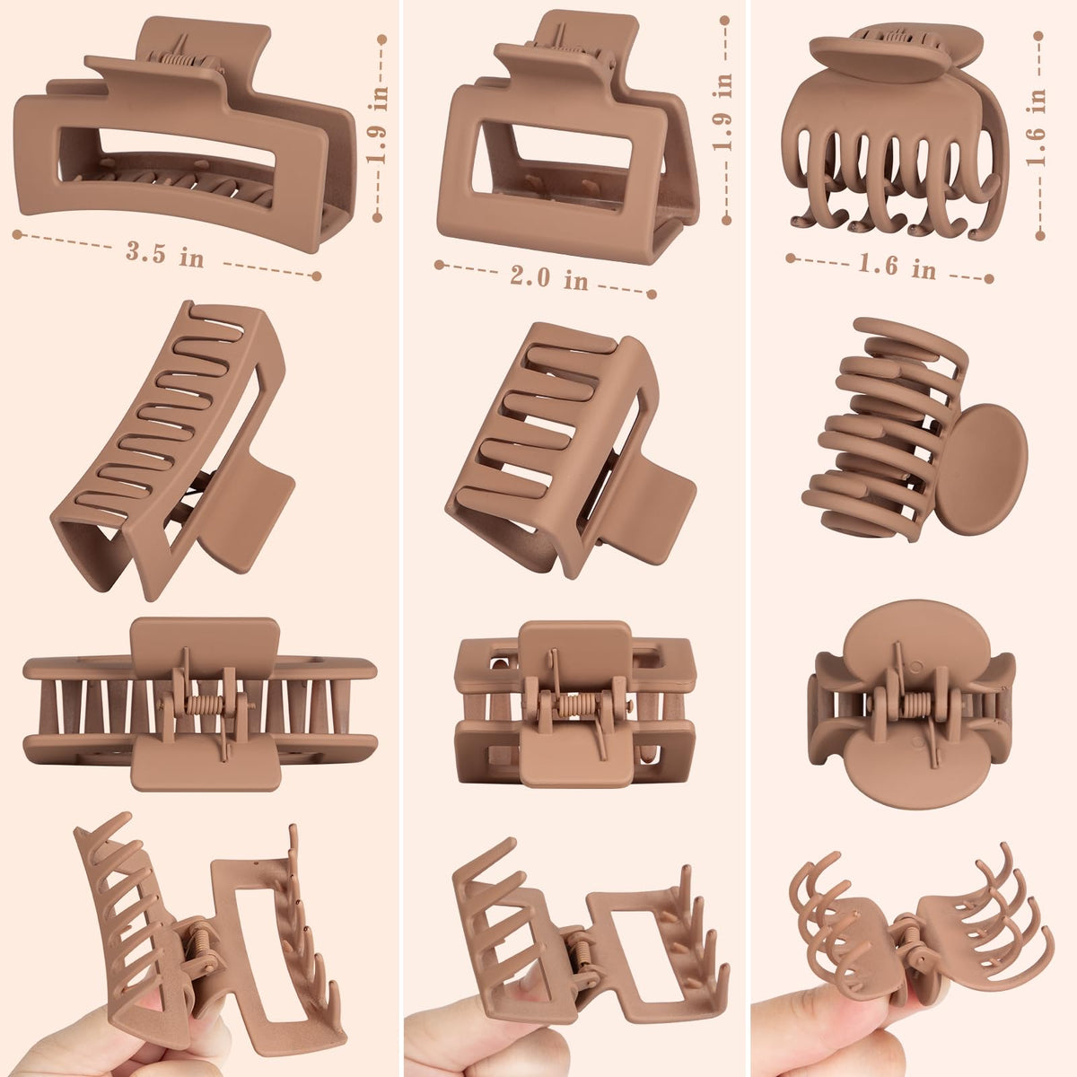 Tisenla large clip close-up showing strong spring and secure hold benefit