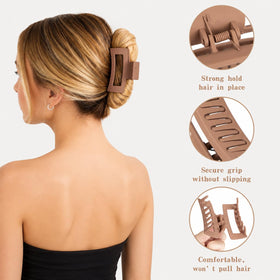 Tisenla medium clip side profile showing balanced grip for half-up styles benefit