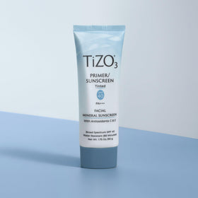 TIZO before and after on face showing evening of skin tone