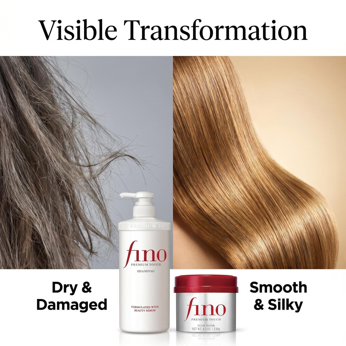 TJ SIGNATURE before and after hair transformation, restored shine and reduced breakage benefit