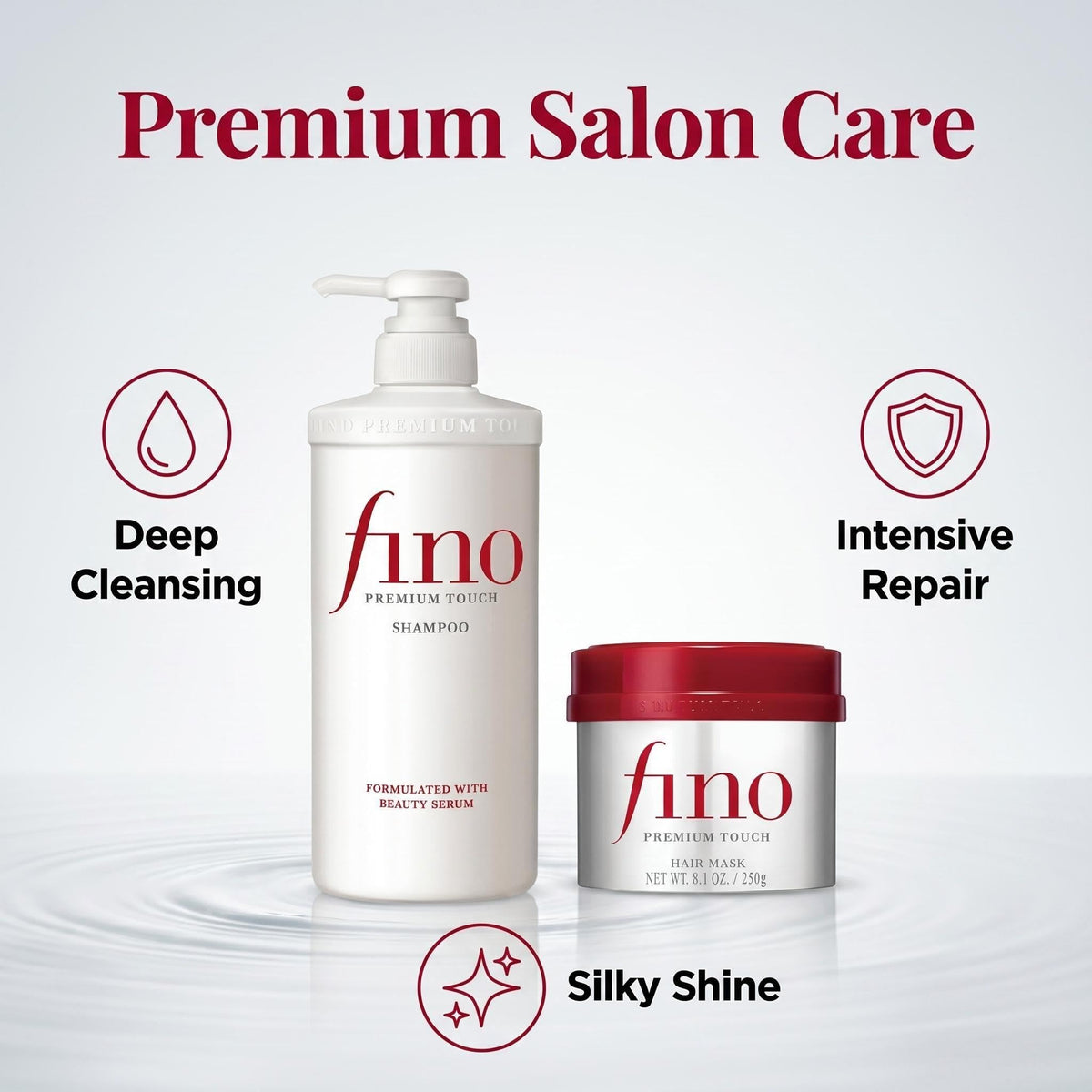 TJ SIGNATURE shampoo 550ml closeup, clear label and pump for easy dispensing benefit