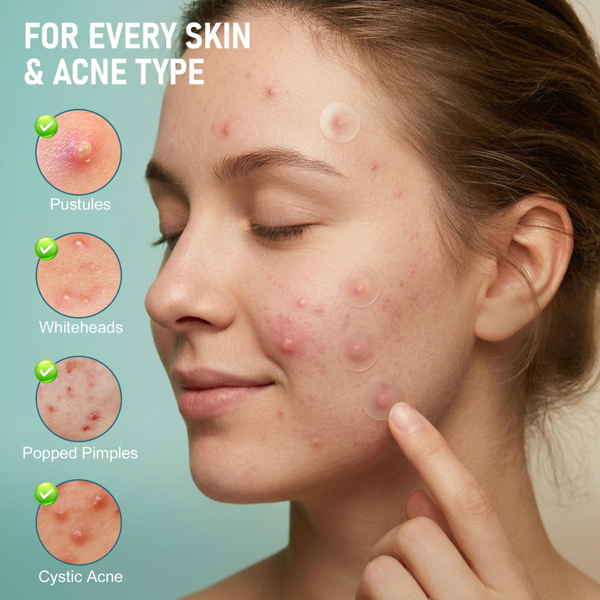 TKGOU patch under foundation showing near-invisible coverage benefit