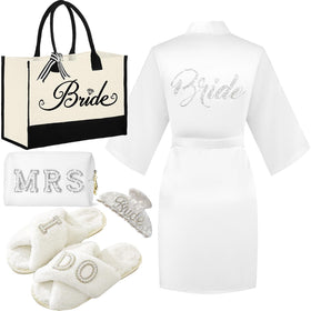Tkifoda MRS cosmetic bag front view showing pearled letters and organized storage benefit