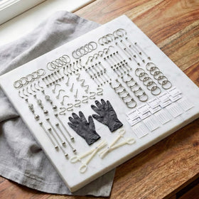 TKKUY open case with organized needles and jewelry for easy access