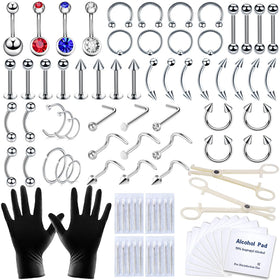 TKKUY front packaging of 89-piece piercing kit showing contents for quick selection