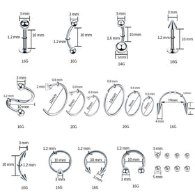 TKKUY arranged needles and clamps showing sterile tools for precise piercing