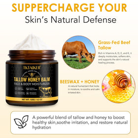 TKTALKER raw honey and beeswax ingredients flatlay showing natural hydration benefits