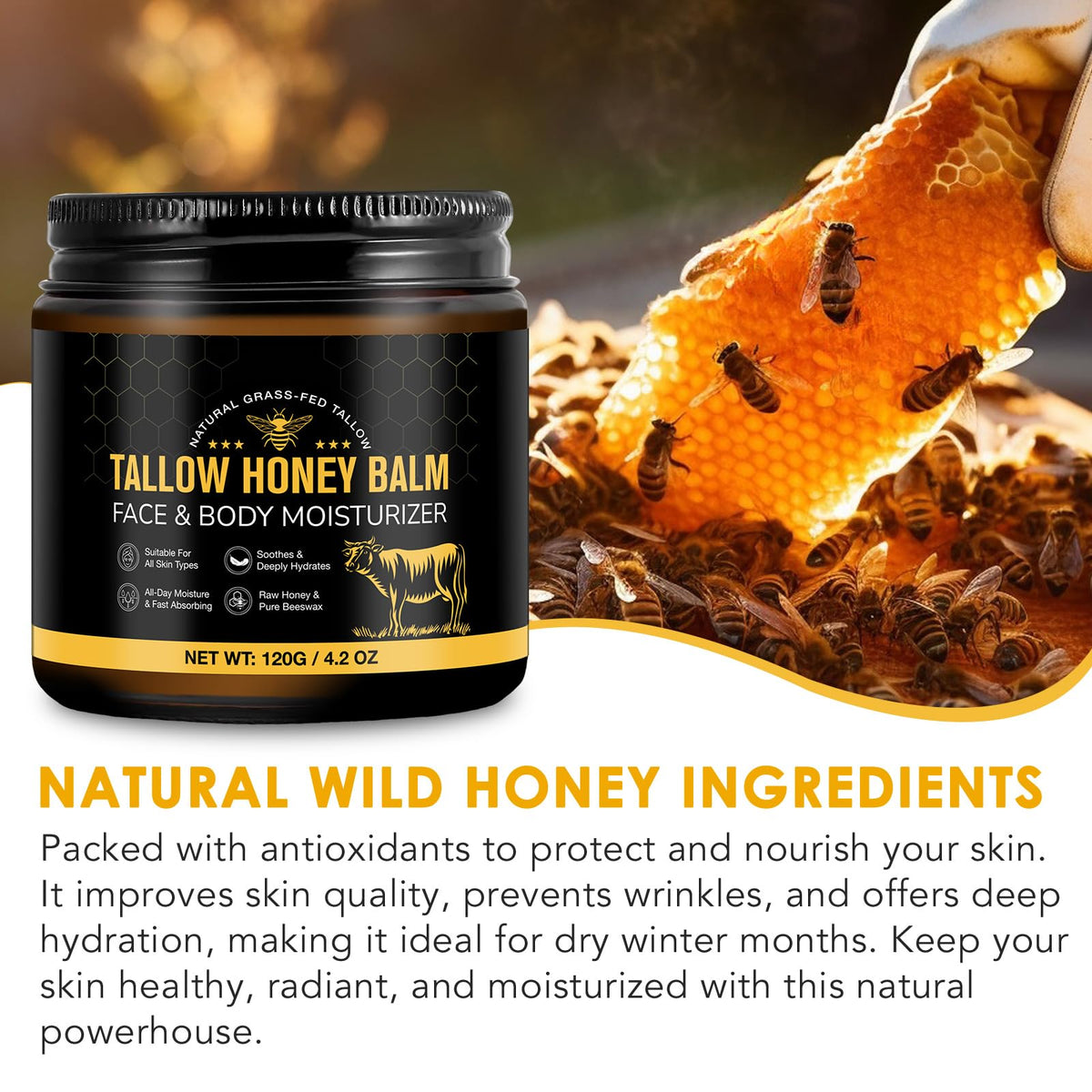 TKTALKER product label close-up displaying simple ingredient list and benefits