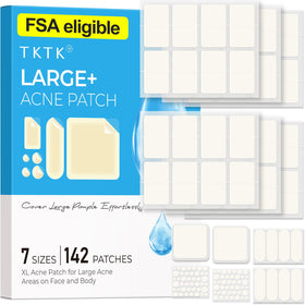 TKTK front packaging showing all seven patch sizes and benefits