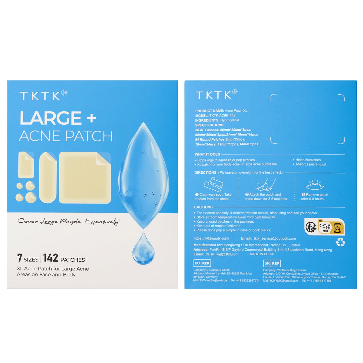 TKTK patch worn overnight in skincare routine for protected healing
