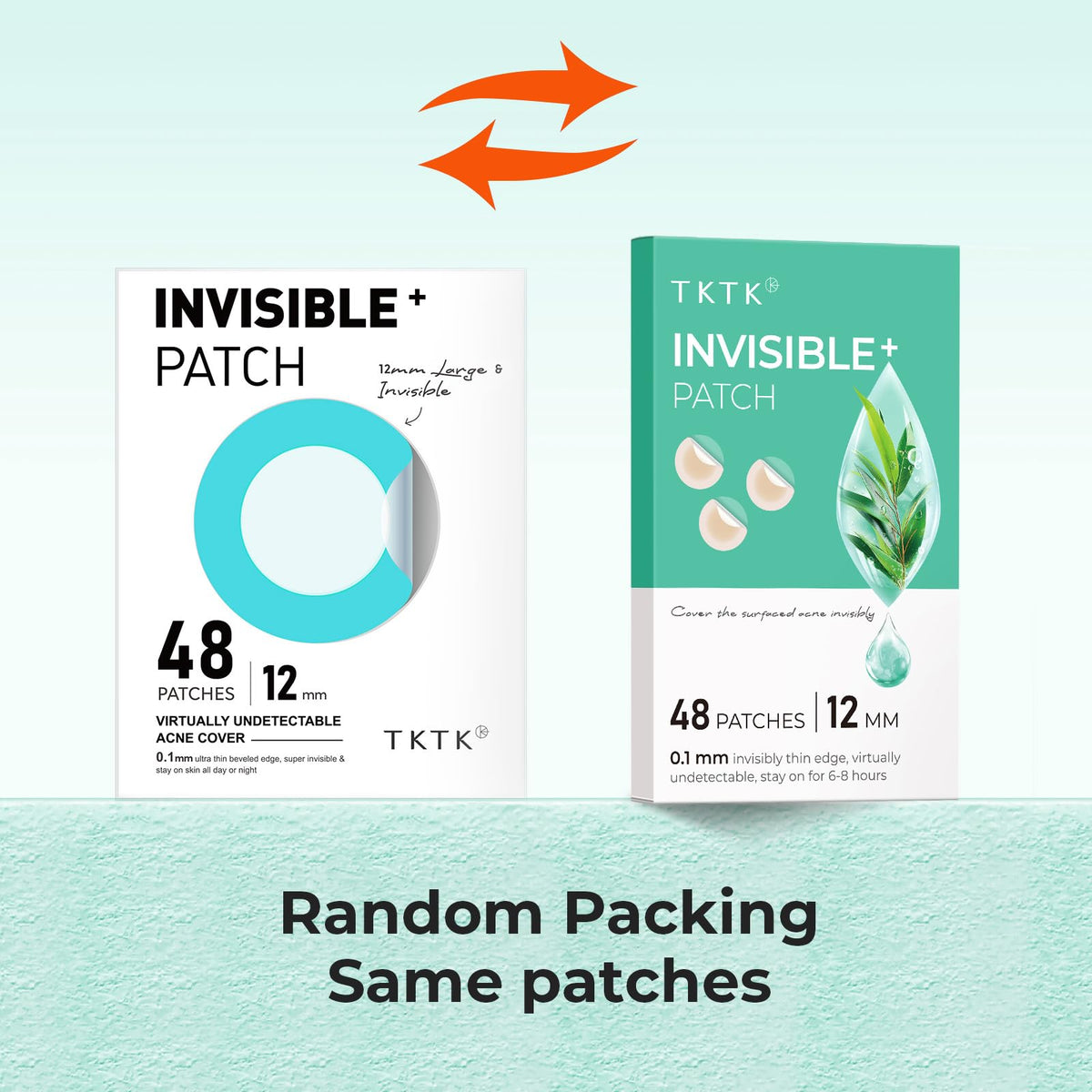 TKTK patch absorbing fluid to illustrate hydrocolloid action and cleanliness benefit