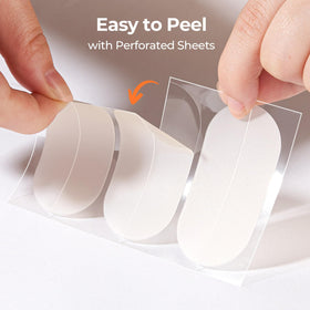 TKTK removed patch showing absorbed fluid and visible containment benefit