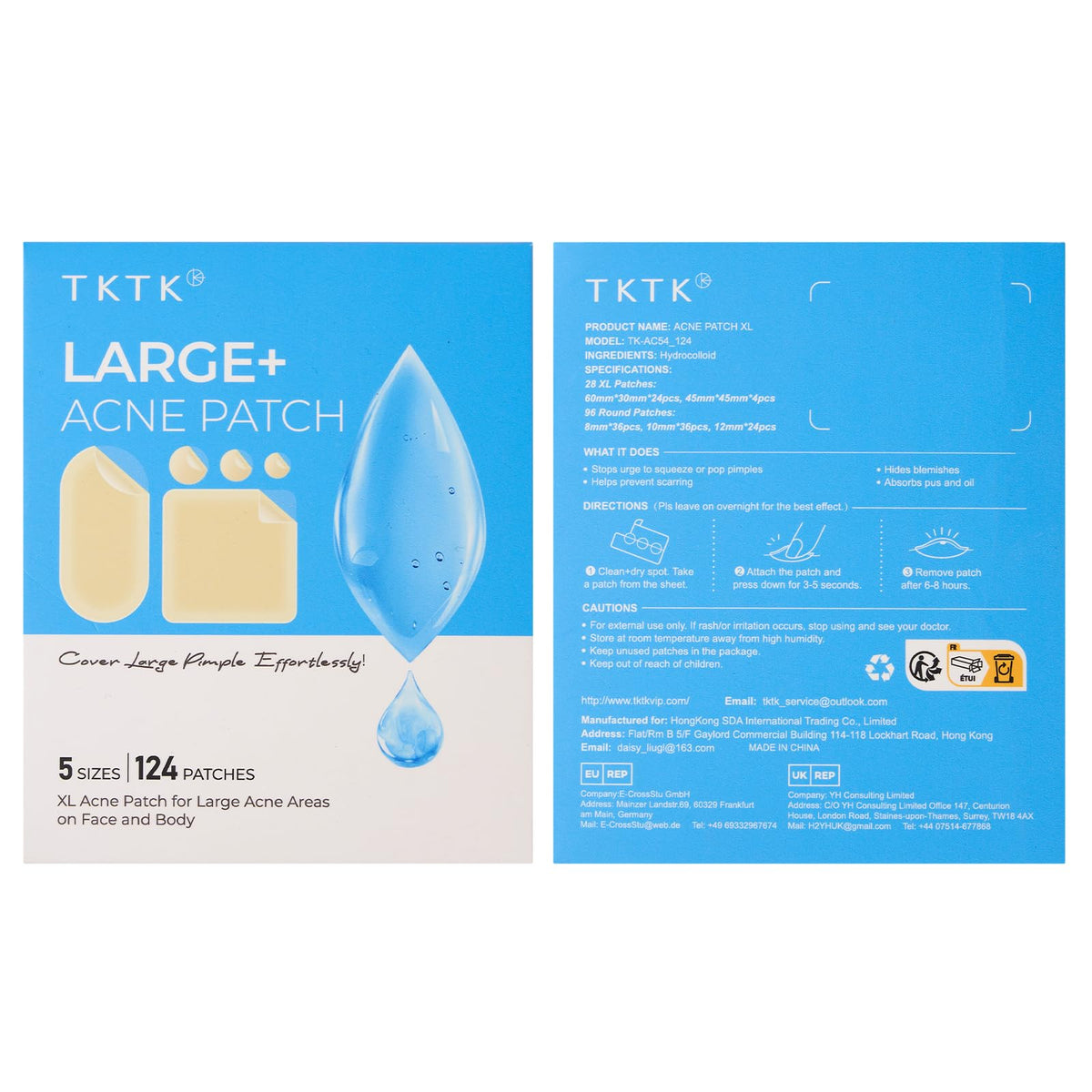 TKTK travel lifestyle pouch with patches for convenient pocket-sized acne care