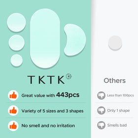 TKTK patches applied to chest and back protecting larger blemish areas