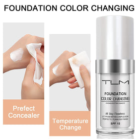 TLM shade transformation swatch sequence illustrating true-to-skin color match