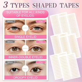 TMANI invisible tape on eyelid close-up demonstrating natural appearance
