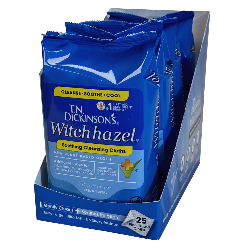 T.N. Dickinson's front packaging showing wipes and quantity for quick identification
