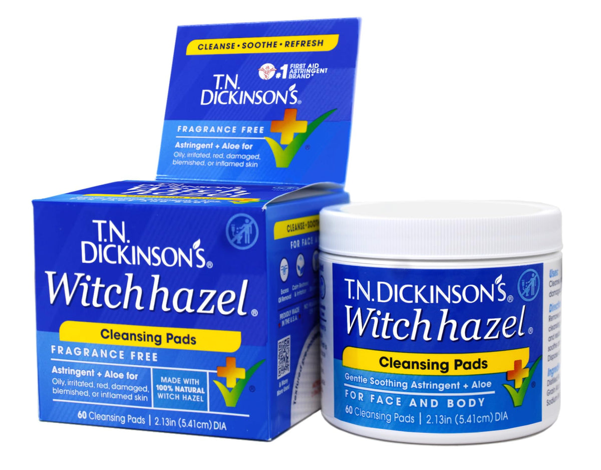 T.N. Dickinson's close-up of pad texture highlighting soft cloth and gentle cleanse benefit
