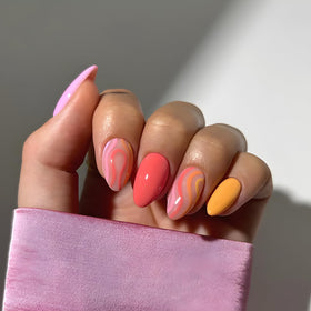 Tnbuokas 24-nail arrangement and size chart showing fitting options
