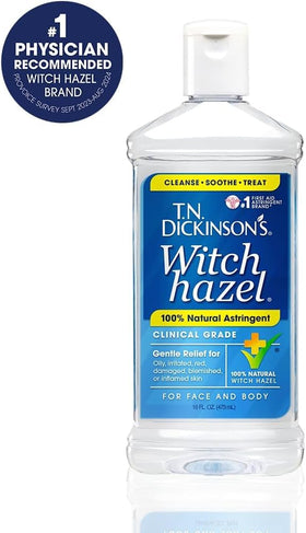 T.N. Dickinson's used outdoors to refresh skin after sun exposure and activity