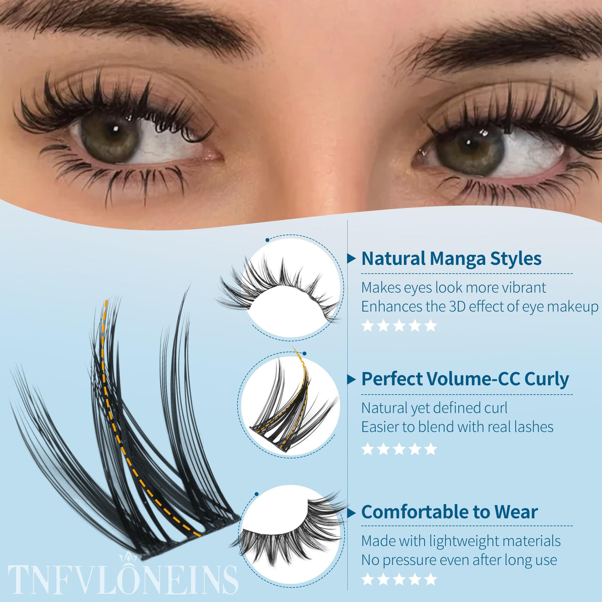 TNFVLONEINS length comparison 10mm to 16mm for customizable volume