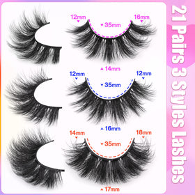 TNFVLONEINS three-style layout displaying natural, wispy, and fluffy cat-eye benefits