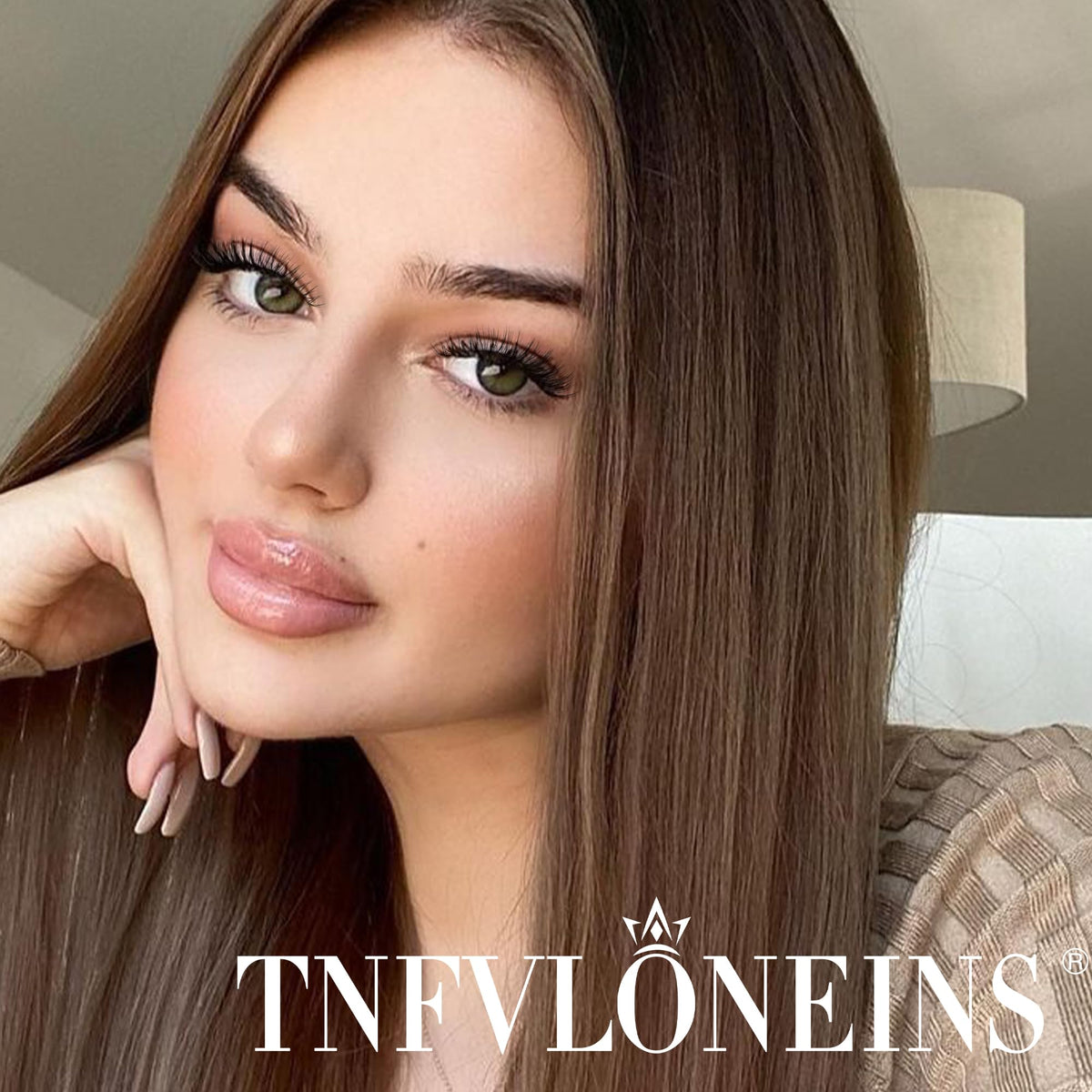 TNFVLONEINS applied clusters on eye model showing lifted cat-eye effect